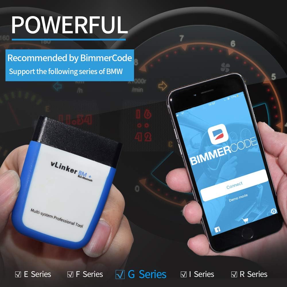 OBDII Bluetooth, TONWON Vgate vLinker BM+ OBD2 diagnosegerät OBD Adapter Kontrollieren Sie die Motor