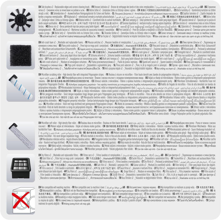 Rowenta X-Clean 4 Zubehörset, Set enthält zwei Walzen, kompatibel mit dem X-Clean 4 Saugwischer von
