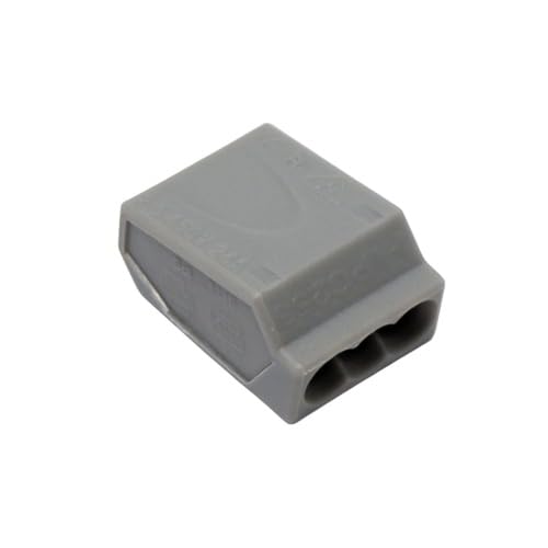 ViD 100 Stück Verbindungsklemmen/Steckklemmen grau 3 x 2,5 mm²… (Steckklemmen (100Stk.) + Abisolierz