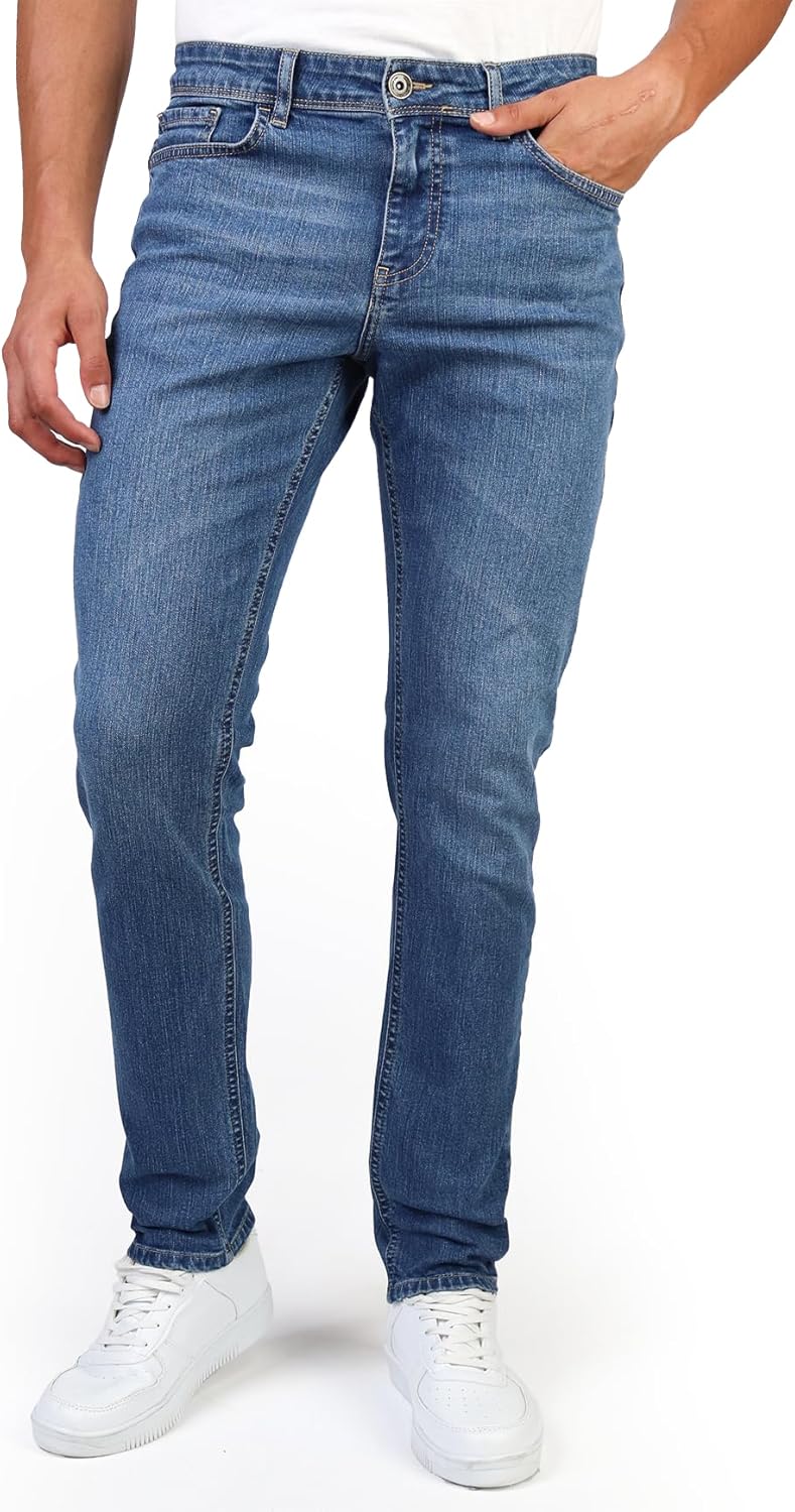 HALAT'S Herren Jeans Slim Fit - Baumwolle Jeanshose Stretch für Herren mit Schlanke Elastizität 30W