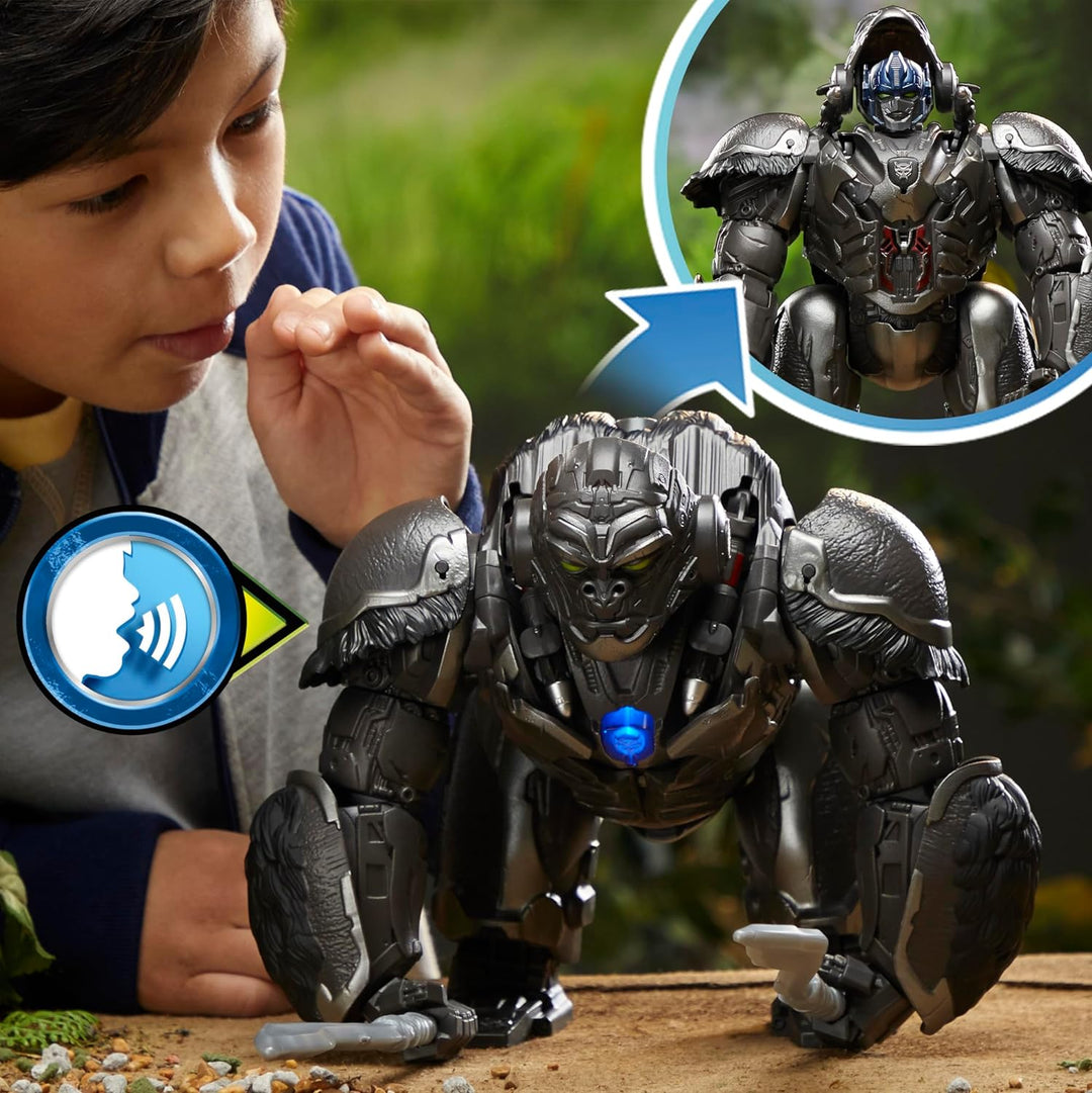 Transformers: Aufstieg der Bestien Command & Convert Optimus Primal, 31,5 cm grosses elektronisches