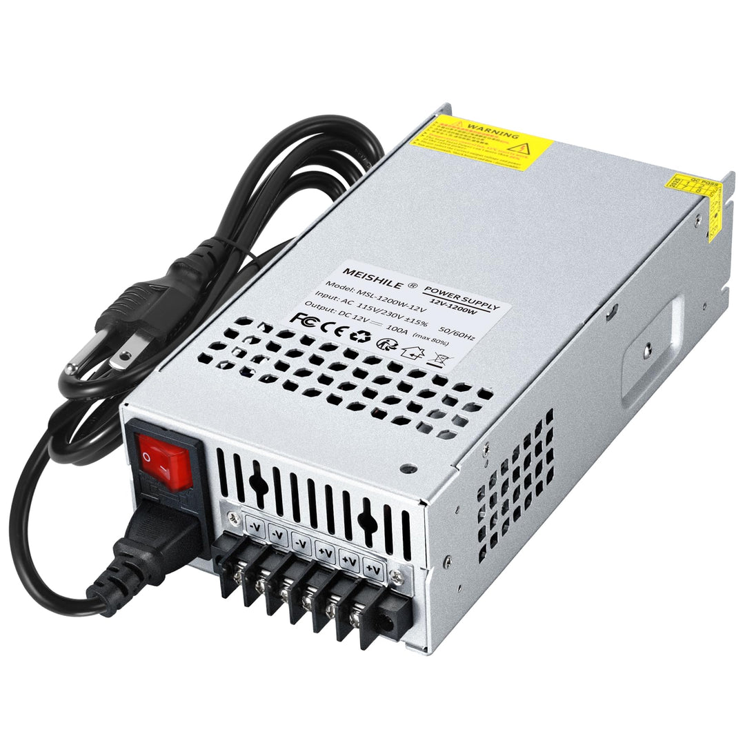 MEISHILE 12V 100A 1200W Netzteil Schaltnetzteile Stromversorgung AC to DC Transformator für LED Lich