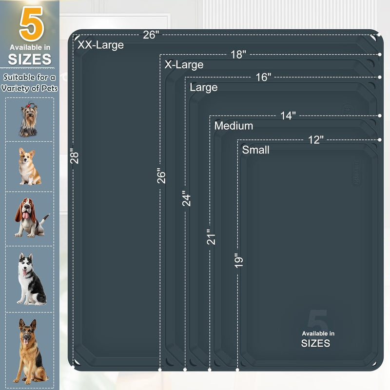 Gimilife Napfunterlage Hund, Napfunterlage Katzen Futternapf Unterlage Katze Futterunterlage Hund Gr