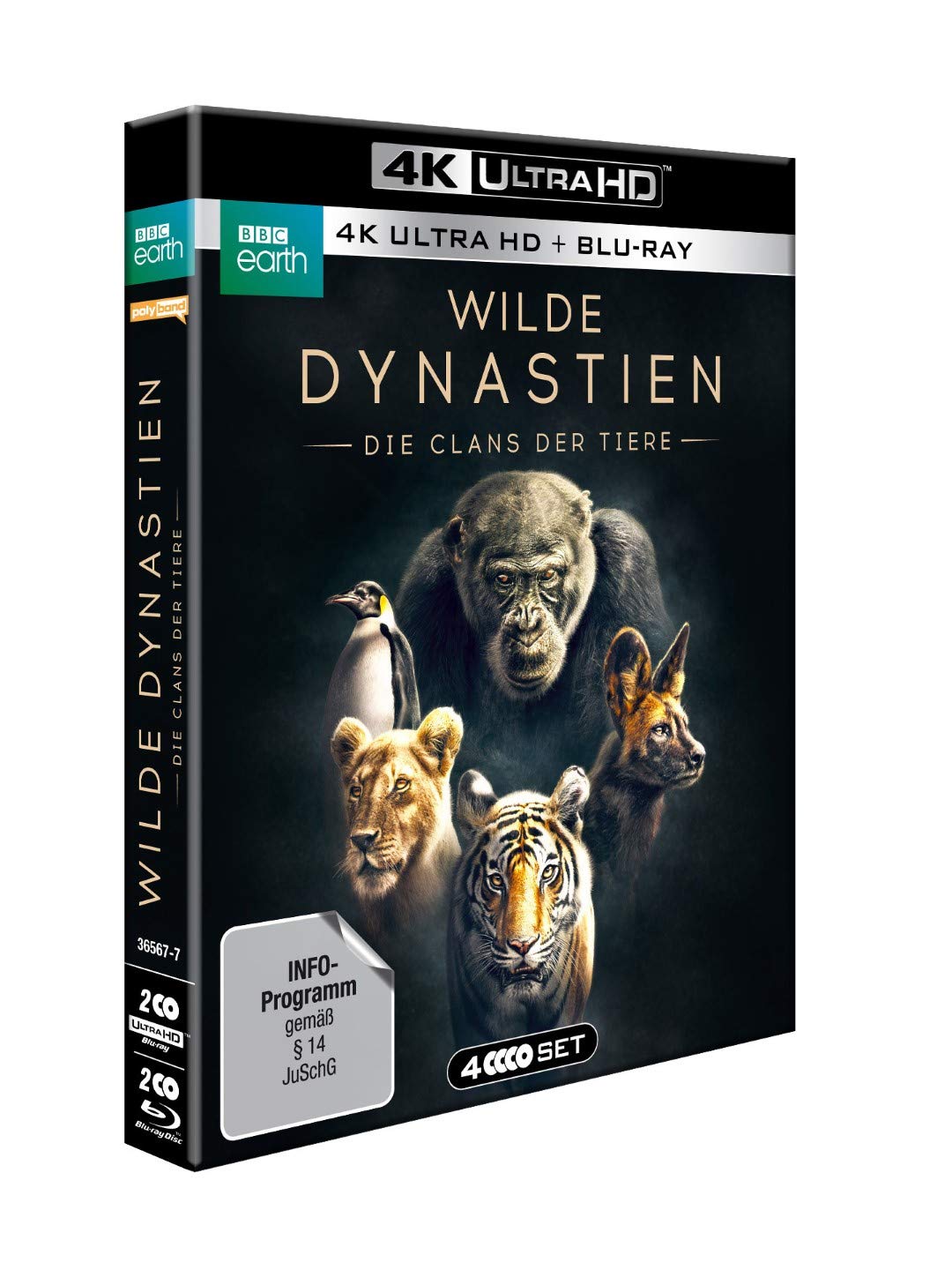 WILDE DYNASTIEN - Die Clans der Tiere (4K Ultra-HD) (2 BR4K) (+2 BRs) [Blu-ray], 4K