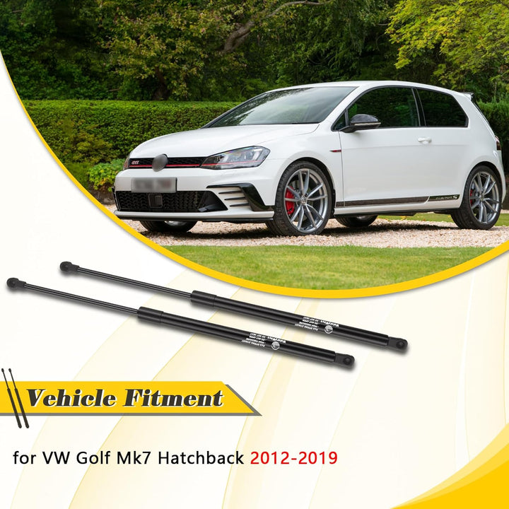 2X Heckklappendämpfer für VW Golf Mk7 Fliessheck 2012–2019 Gasdruckdämpfer Gasdruckfeder Schwarz Gas