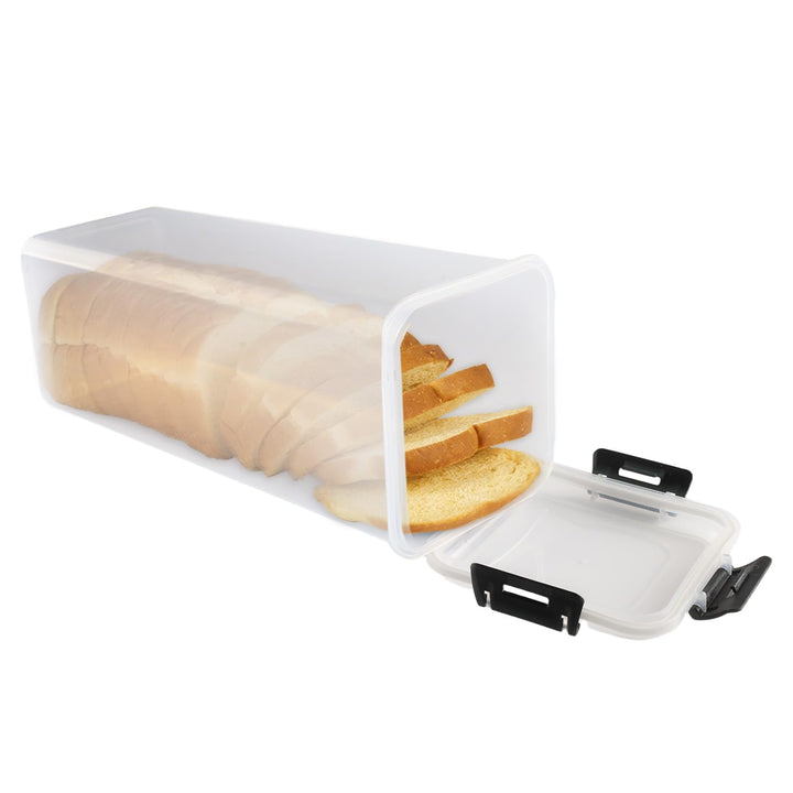 Toastbrot Aufbewahrungsbox 4 L aus Kunststoff, mit Klickdeckel | Halbtransparente Wände zeigen Vorra