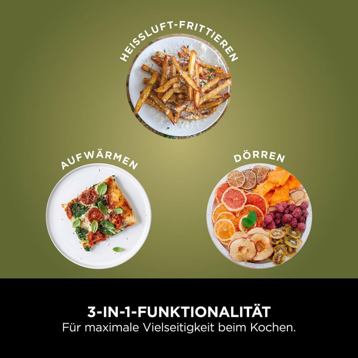 Ninja Luftfritteuse 4,7L 3in1 Luftfritteuse Fritteuse Heissluftfritteuse Heissluftfritteuse 1-2 Port