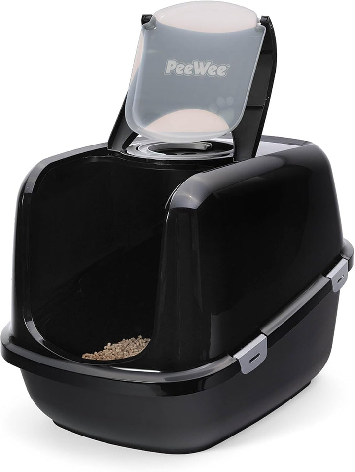 PeeWee EcoDome - Katzentoilette - Starter-Paket Schwarz, Schwarz