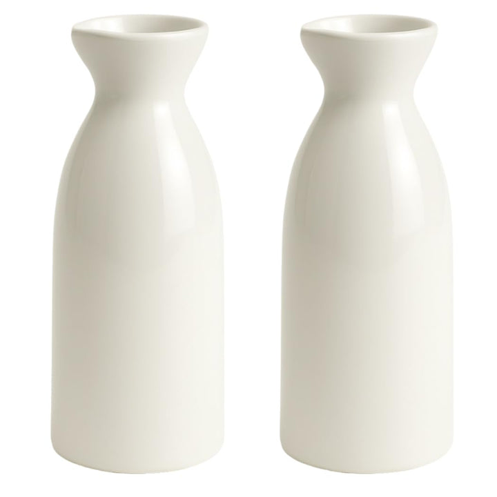 JapanBargain 2722x2, Pack of 2 Porcelain Sake Bottle Sake Carafe Japanese Wine Decanter Dishwasher a