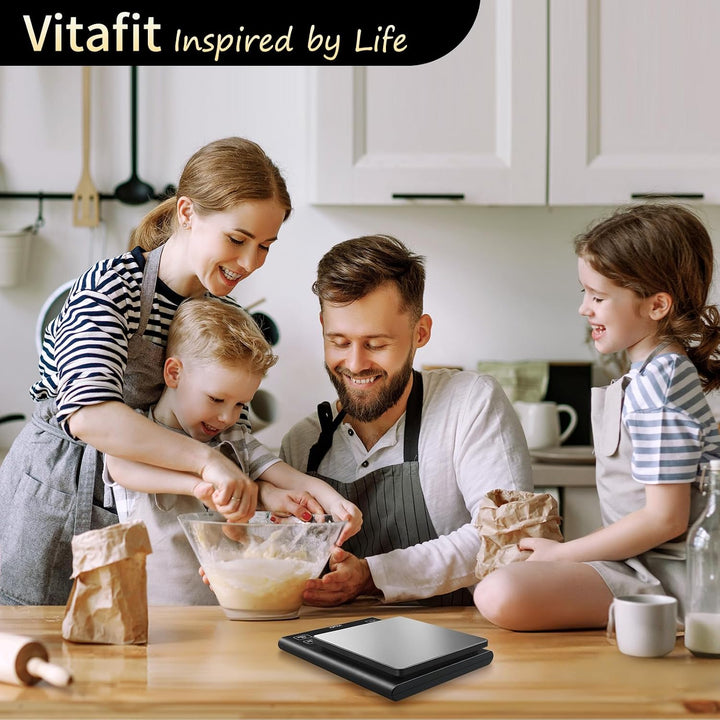 Vitafit 5kg Küchenwaage Digital, Hohe Genauigkeit 0.1g durch Unser Professionelle Fabrik Seit 2001,