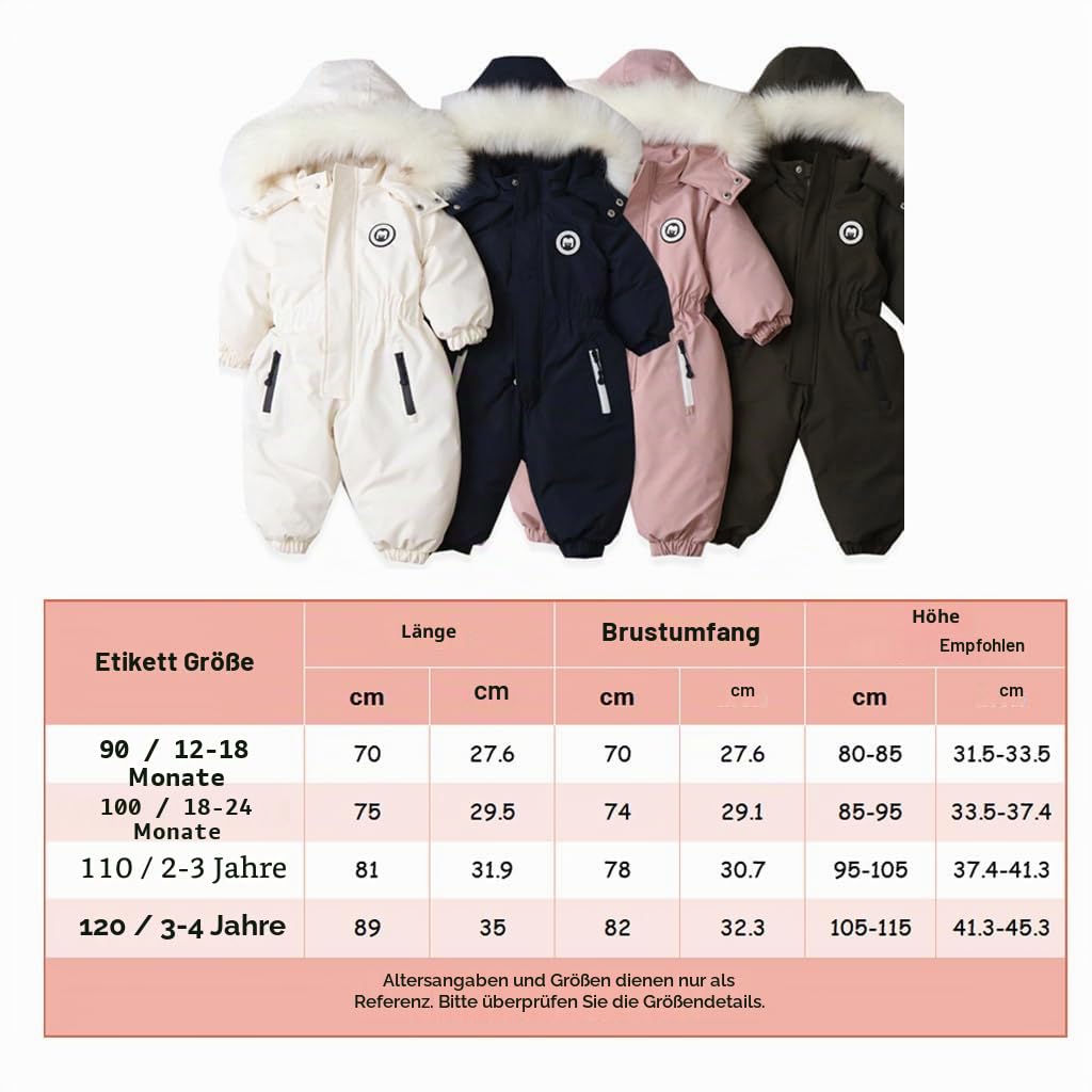 Baby Mädchen Schneeanzüge Overall Kinder Wasserdicht Strampler Skijacken Passen Jungen Vlies Mantel