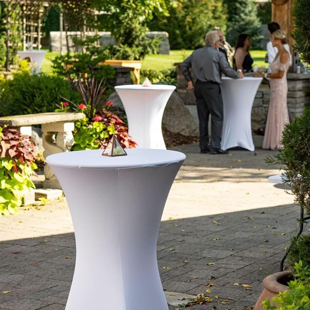 Pesonlook 3er-Set Stretch Stehtisch Husse für Bistrotisch Ø 80-85 cm Elegante,Verstärkung im Fussber