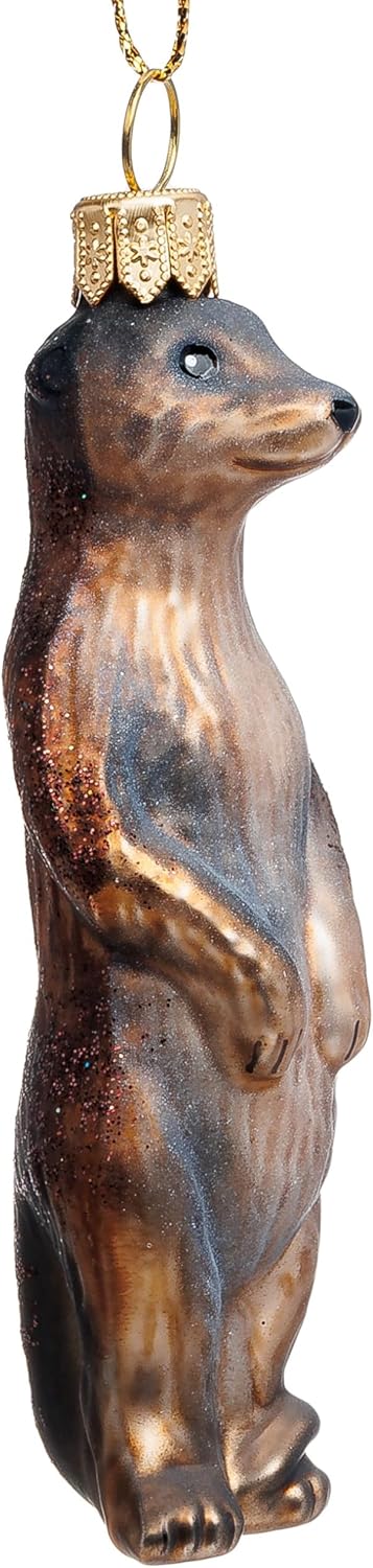 SIKORA Erdmännchen besondere Weihnachtskugel Glas Weihnachtsmann Christbaumschmuck Deko Figur Weihna