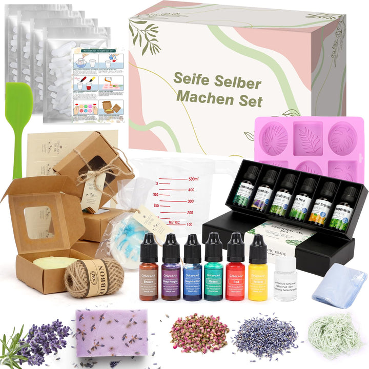 OSTWOLKE DIY Seife Selber Machen, Seifen Selber Machen Set, Kreative Basteln Erwachsene, Seife DIY K