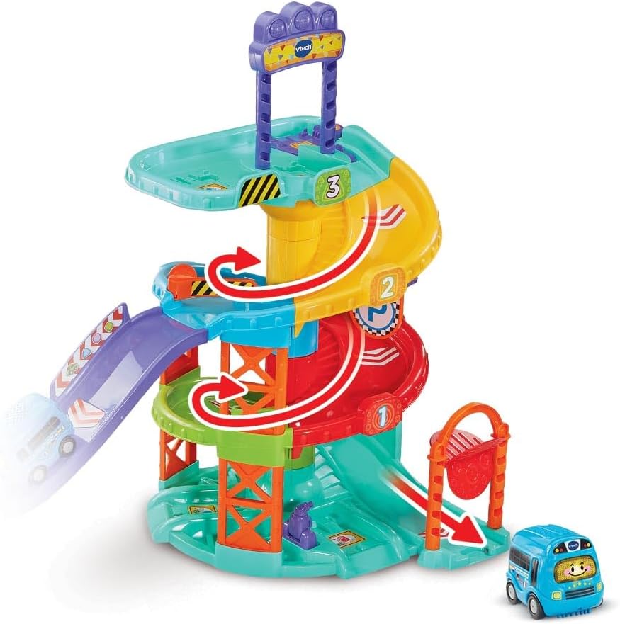 VTech TUT TUT Baby Flitzer - Parkhaus – Interaktive Parkgarage Mit Beweglichen Elementen, Melodien,