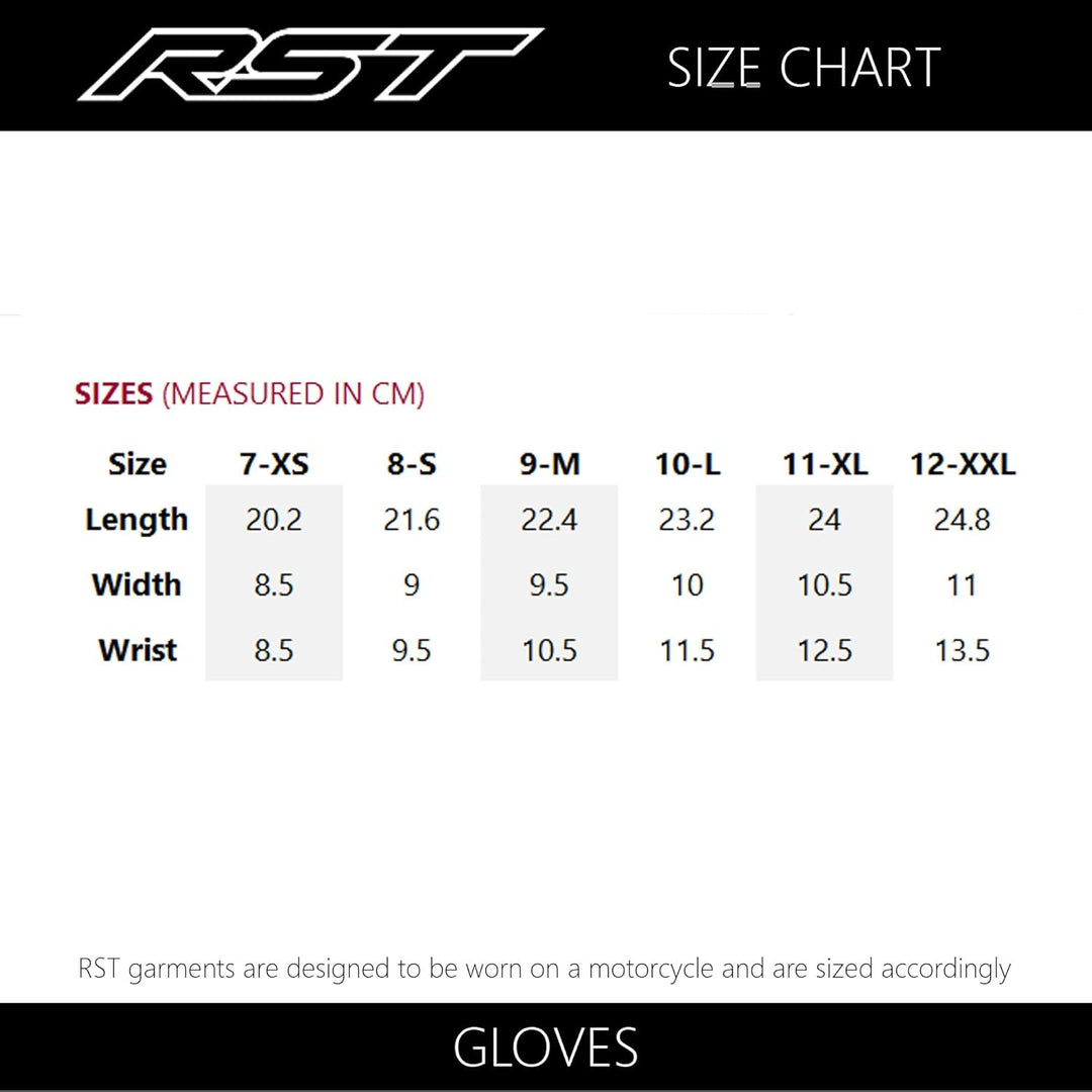 RST Tractech Evo 4 Motorradhandschuhe Schwarz XS