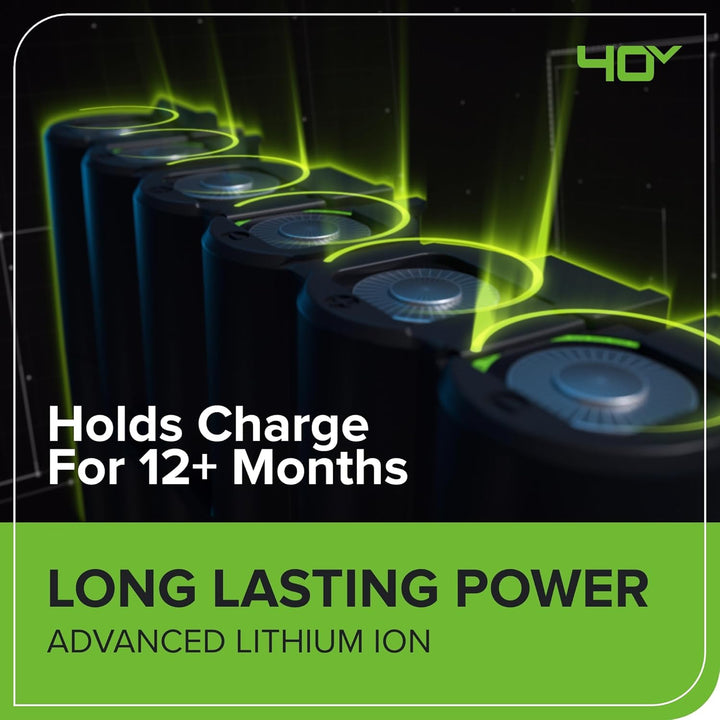 Greenworks G40LM35 Kabelloser Akku Rasenmäher - Für Flächen bis zu 400 m², 35 cm Schnittbreite, 40-L