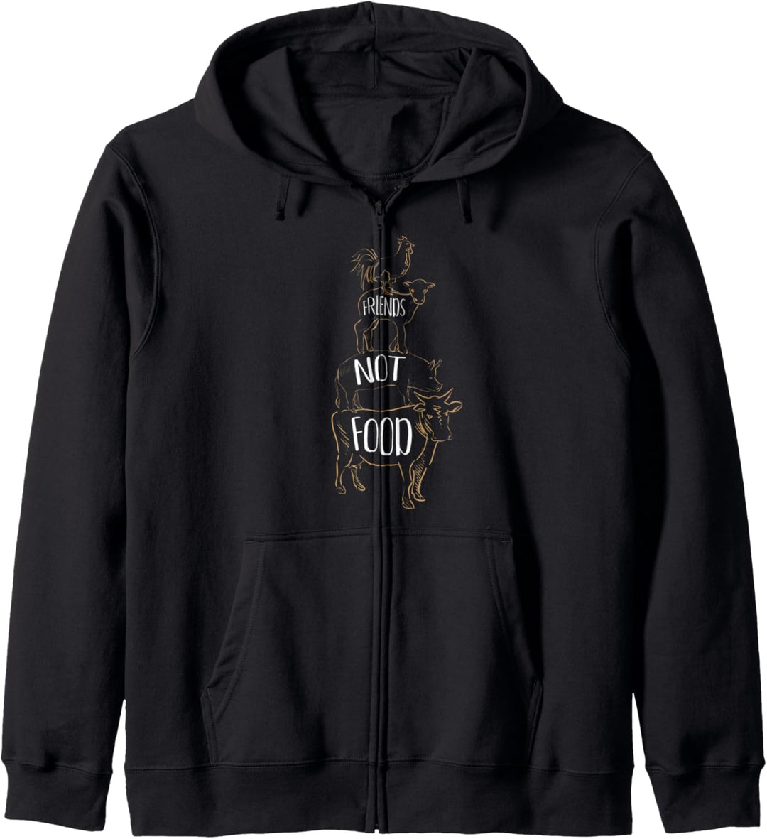 Friends not Food Vegan Leben Tierrechte Tierschutz Veganer Kapuzenjacke