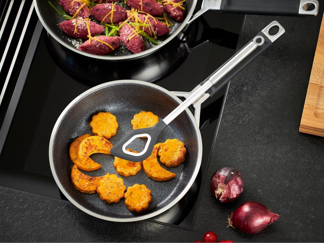 RÖSLE SILENCE PRO Bratpfanne, Pfanne mit kratzfester Premium-Antihaftversiegelung ProResist, Silikon