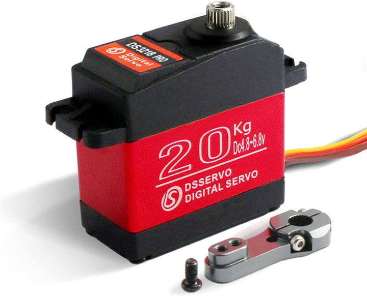 YUNIQUE DEUTSCHLAND Digitaler Servomotor DS3218 PRO 6 V 20 kg mit 25 T Nocken für Roboterwagen Model