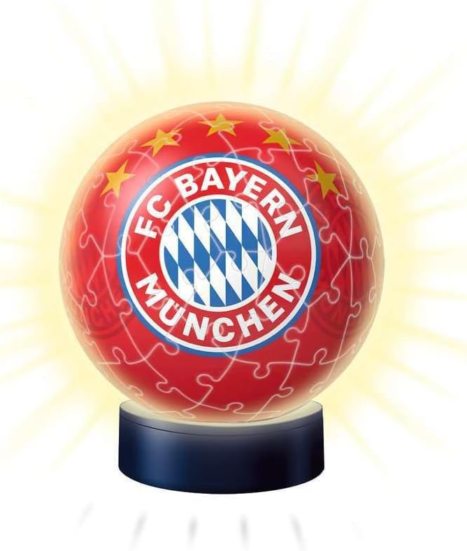 Ravensburger 3D Puzzle 12177 - Nachtlicht Puzzle-Ball FC Bayern München - ab 6 Jahren, LED Nachttisc