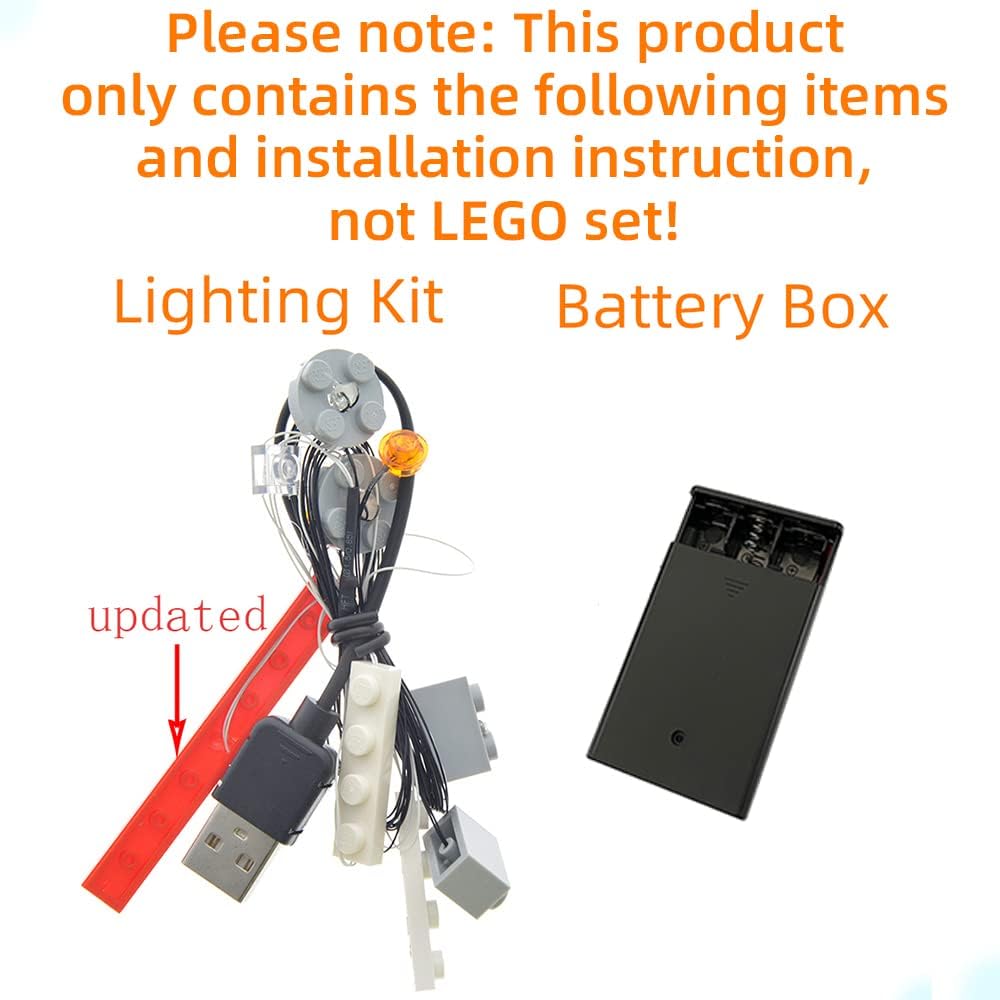GEAMENT LED-Beleuchtungsset Kompatibel mit Lego T1 Campingbus (T1 Camper Van) Creator Expert 10220 (