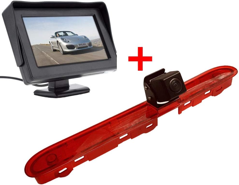 「Rückfahrkamera Transportster + 4.3 Zoll TFT LCD Bildschirm Auto Monitor」 Bremsleuchte Auto Dach Rüc