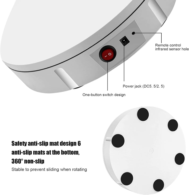 Drehteller Elektrischer Displayständer Drehteller Elektrisch 30CM 100KG, Automatische Drehplattform