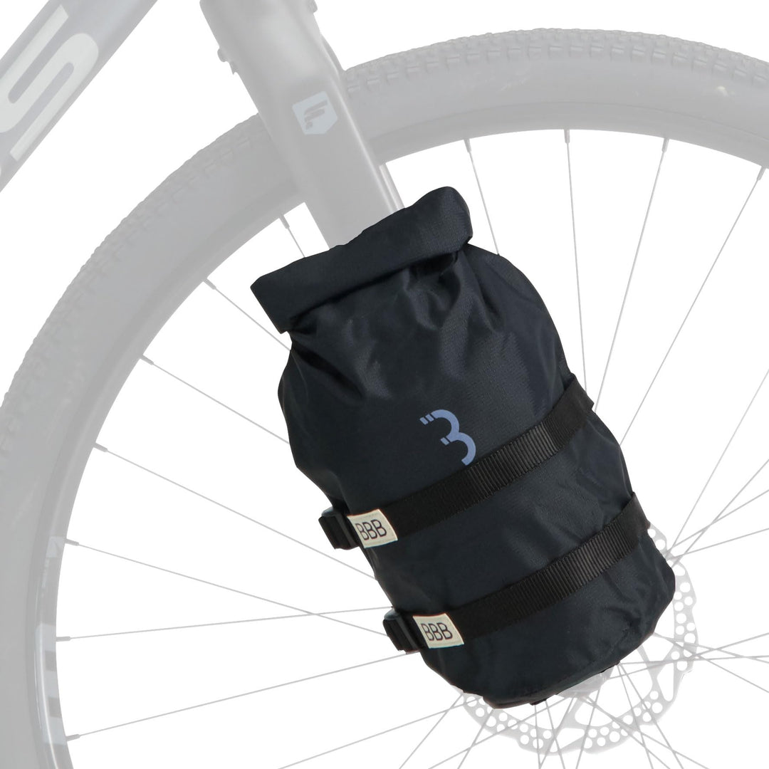 BBB Cycling Gabeltasche Wasserdicht I Fahrrad Gabeltasche Mit Rollverschluss Und Gepäckträger I Fork