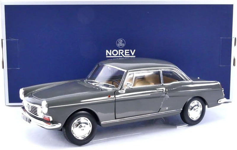 Norev NV184834 1:18 Peugeot 404 Coupé 1967-Graphitgrau Sammelmodell, Multi
