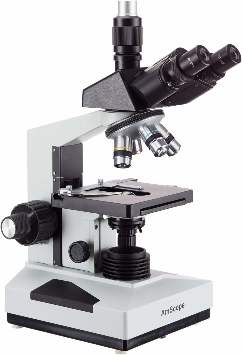 AmScope T490B Trinokulares Verbundmikroskop, 40X-2000X, Weiss