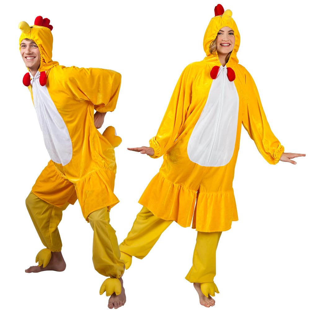 Boland 88005 - Erwachsenenkostüm Huhn, aus Plüsch, für max. Körpergrösse von 1,95 m, für Erwachsene,