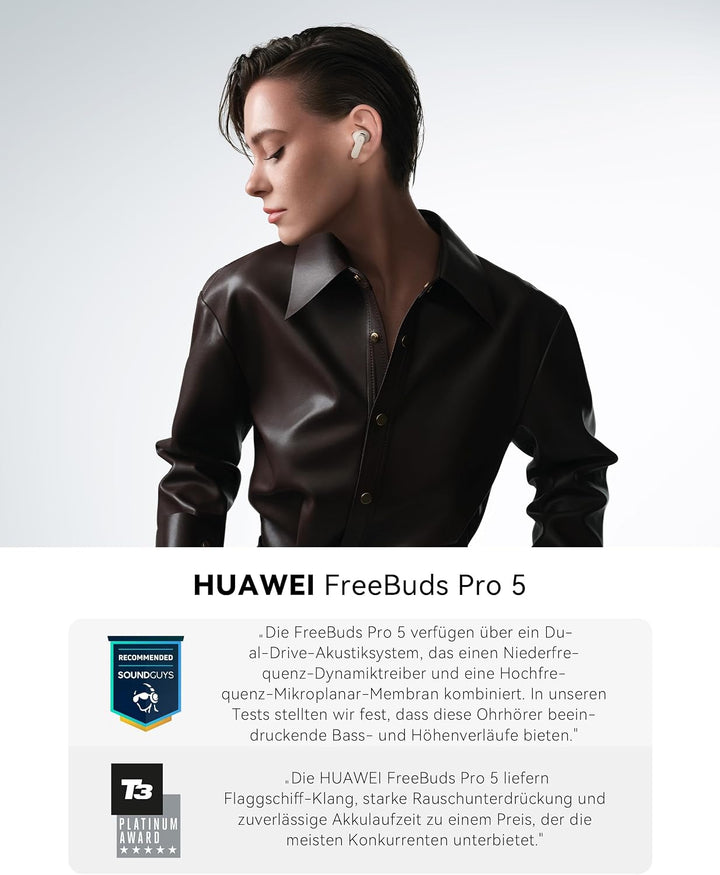 HUAWEI FreeBuds Pro 5 Kabellos Bluetooth Kopfhörer, In Ear Kopfhörer, KI-Geräuschunterdrückung für B