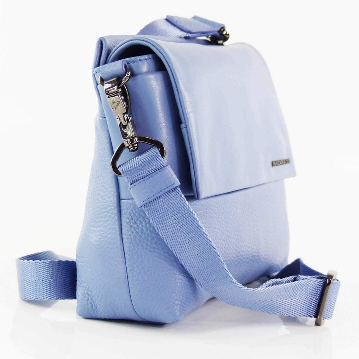 Mandarina Duck Damen Athena Tracolla Leder Umhängetasche Blau