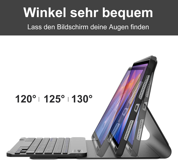 Für Redmi Pad 2 11" Hülle mit Tastatur, für Xiaomi Redmi Pad 2 2025 & Pad SE 11" 2023, Magnetisch Ab