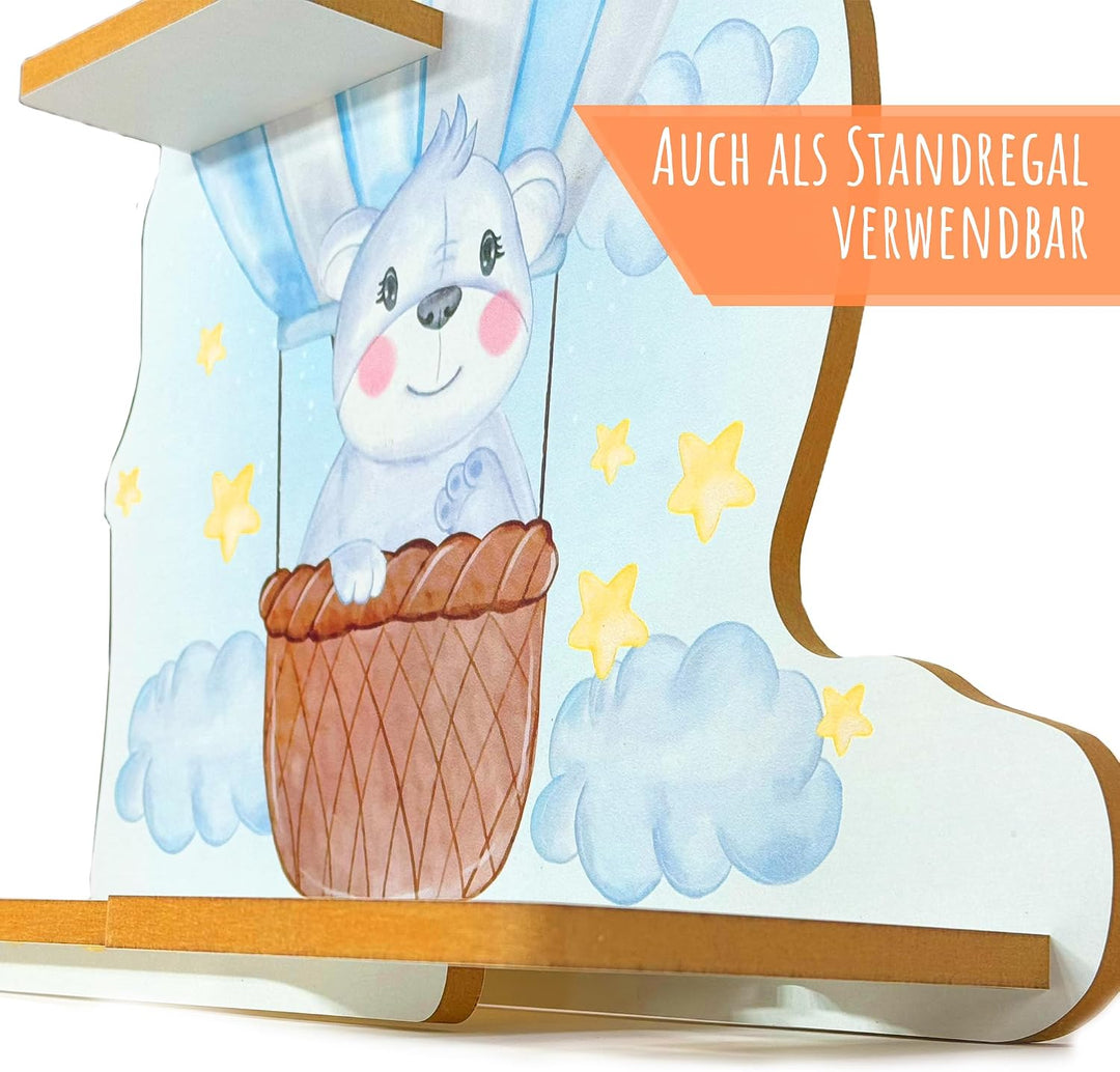 Smagnon Regal für die Toniebox und Tonie Figuren Motiv Ballon-Familie Kinderspielzeug (Nebenregal: E