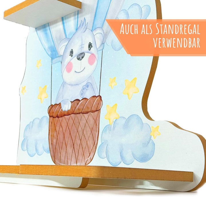 Smagnon Regal für die Toniebox und Tonie Figuren Motiv Ballon-Familie Kinderspielzeug (Nebenregal: E
