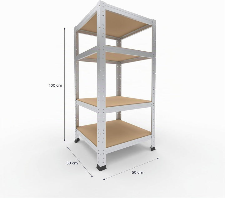 shelfplaza® 100x50x50cm Home Schwerlastregal verzinkt/Metallregal mit 4 Böden/Kellerregal Metall, Ga