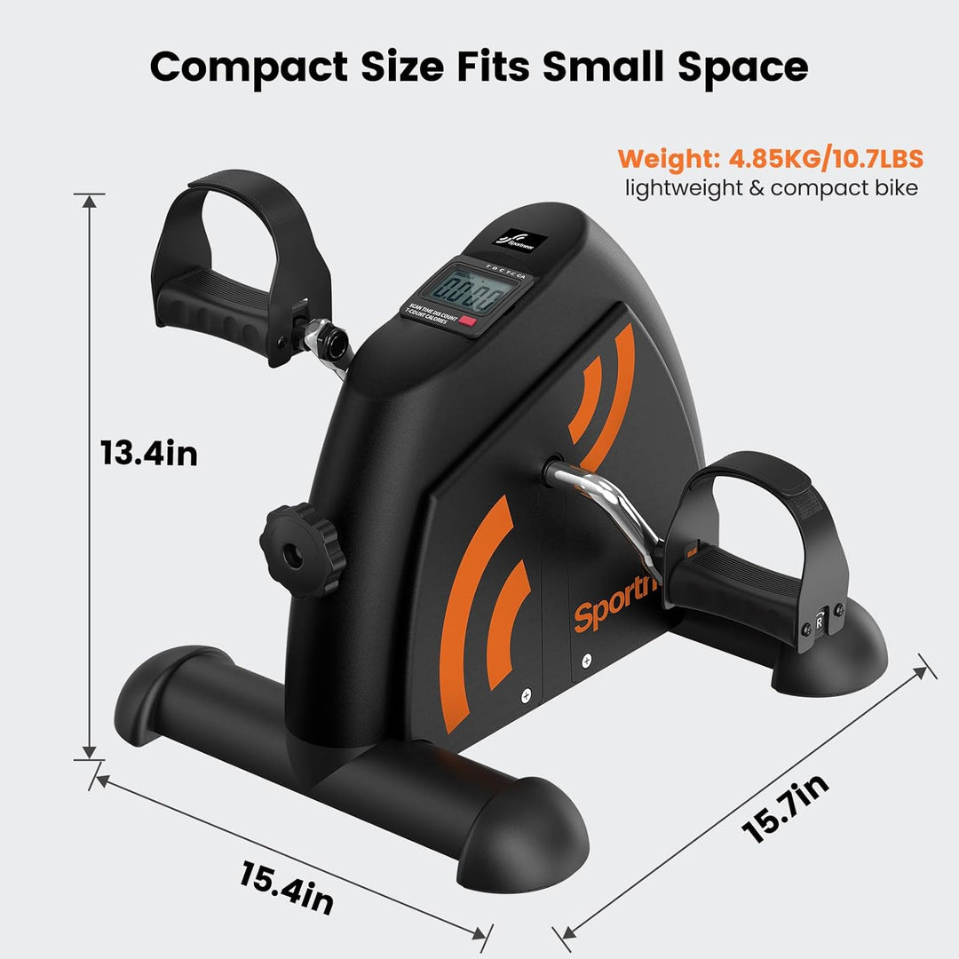 Sportneer Pedaltrainer für Senioren,Mini Heimtrainer mit LCD-Display, Fitnessgeräte für Zuhause – Ti