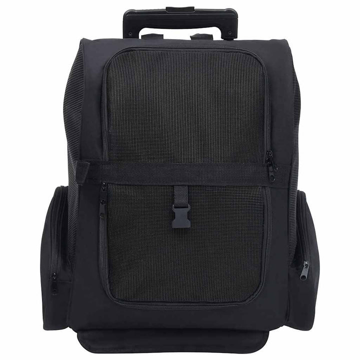 vidaXL Haustiertrolley Faltbar Schwarz Hundetrolley Rucksack Transporttasche, Schwarz