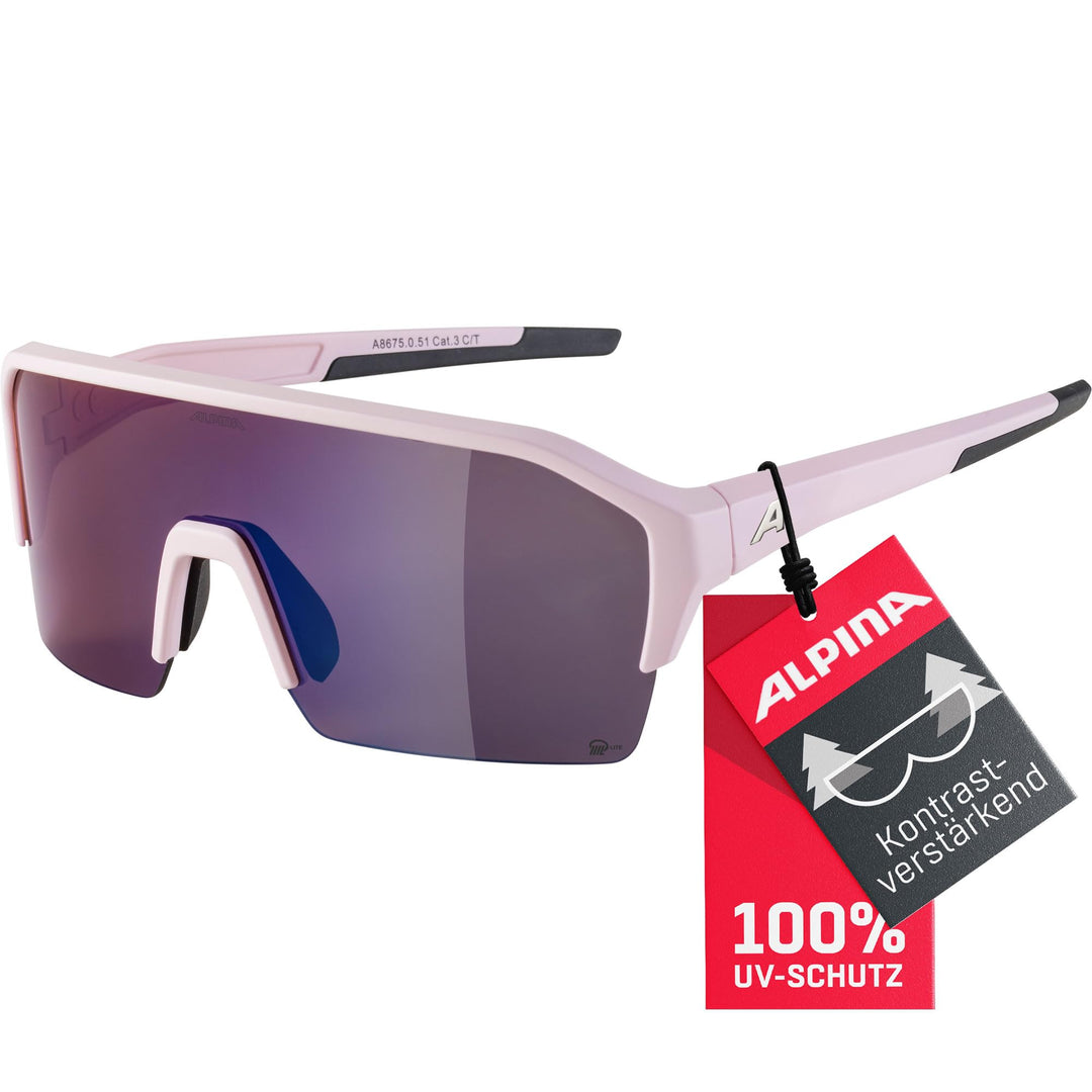 ALPINA RAM HR Q-LITE V - Verspiegelte, Kontrastverstärkende & Beschlagfreie Sport- & Fahrradbrille M