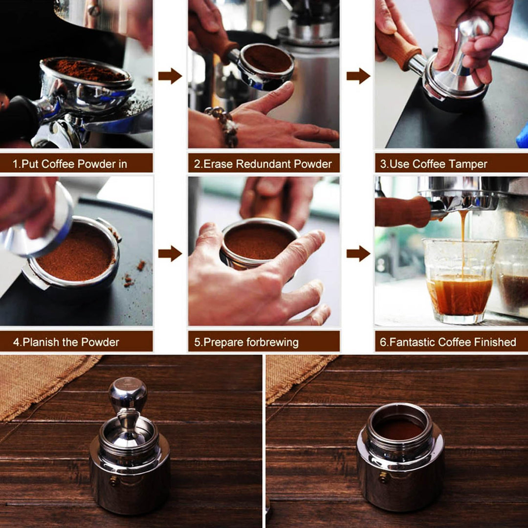 Kaffee Tamper Kaffeemehlpresser Kaffeebohnenpresse Verchromt (51mm / 2") 51 mm, 51 mm