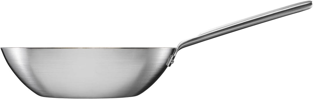 Fiskars Norden Steel Wok, Ø 28 cm, Für alle Kochfelder geeignet, Mit Antihaftbeschichtung, Edelstahl
