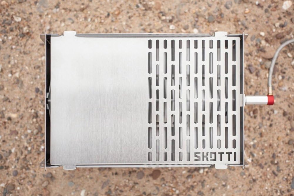 SKOTTI Plancha, Edelstahl Plancha für SKOTTI Grill, Grillplatte & Grillrost, ideal für Camping und B
