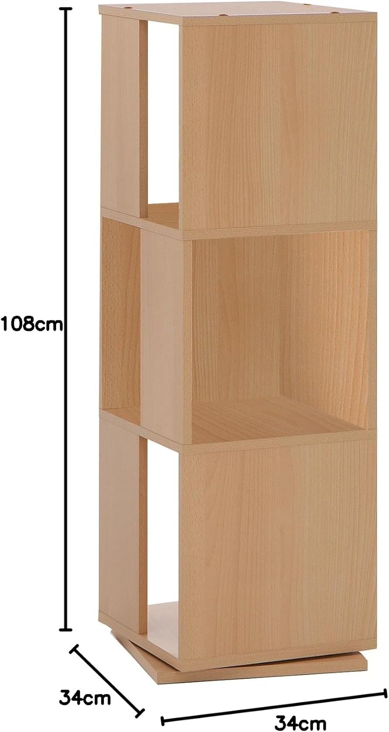 FMD Möbel, 291-001E Tower drehbares Regal in ausführung sandeiche nachbildung, melaminharz beschicht