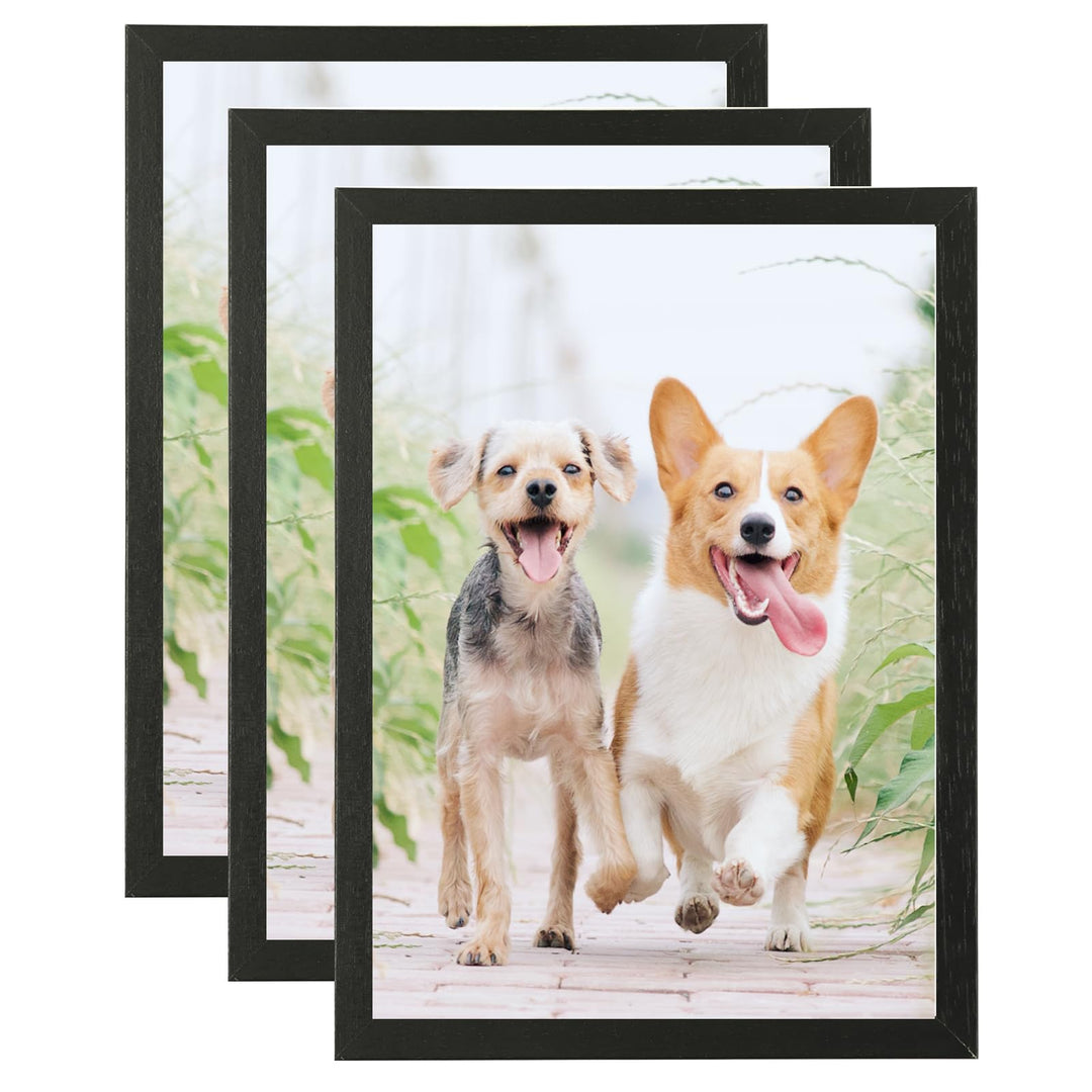 Weikani Picture FrameWeikani Fotorahmen 30x40cm schwarzer Holzrahmen, Satz 3, schwarzes Holz, Zertif