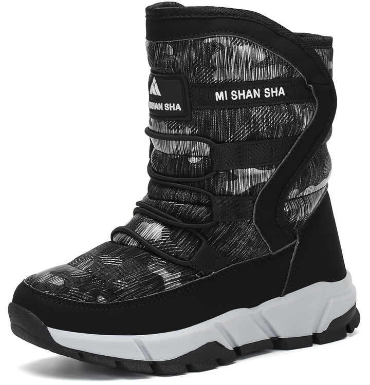 Mishansha Kinder Winterstiefel Jungen Schneestiefel Mädchen Warm Gefütterte Rutschfeste Winter Snowb