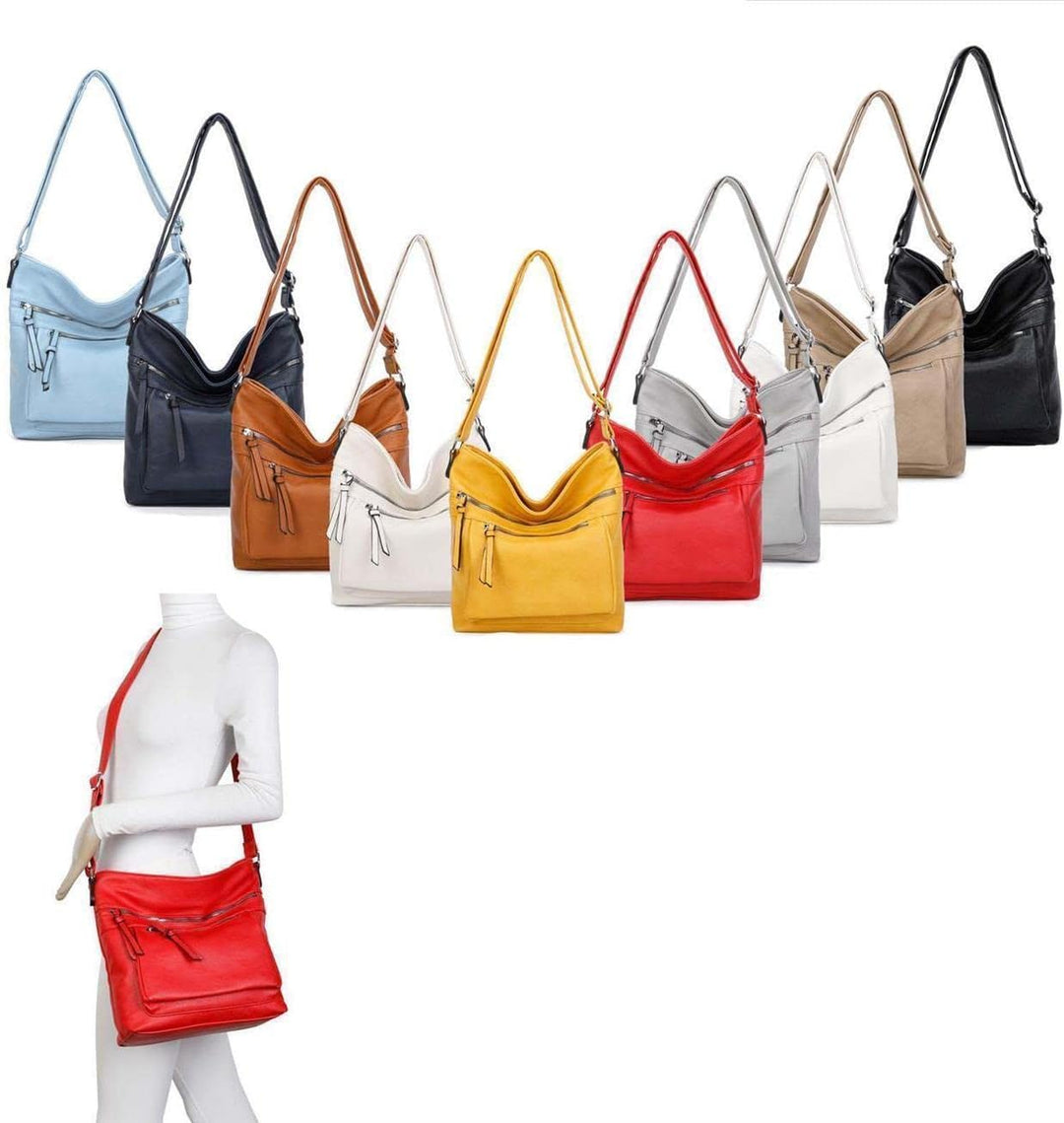 OBC Damen Tasche Schultertasche Shopper Umhängetasche Crossover Crossbody Henkeltasche Beuteltasche