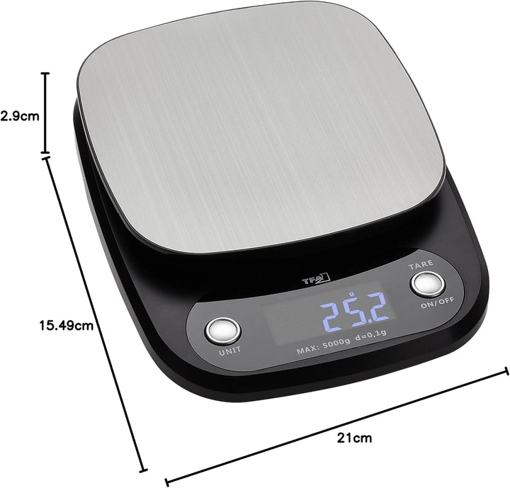 TFA Dostmann Digitale Küchenwaage Apple Pie,50.2005.10,0,1 g Auflösung,mit Tara-Zuwiegefunktion,verl