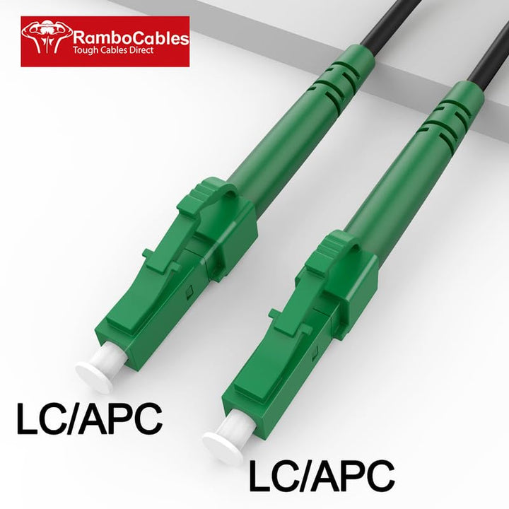 RamboCables 30M Gepanzerte Glasfaser-Kabel LC/APC auf LC/APC, Simplex Singlemode Gepanzerte Glasfase
